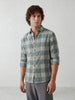 Comfort Fit Checkered Shirt | Teal