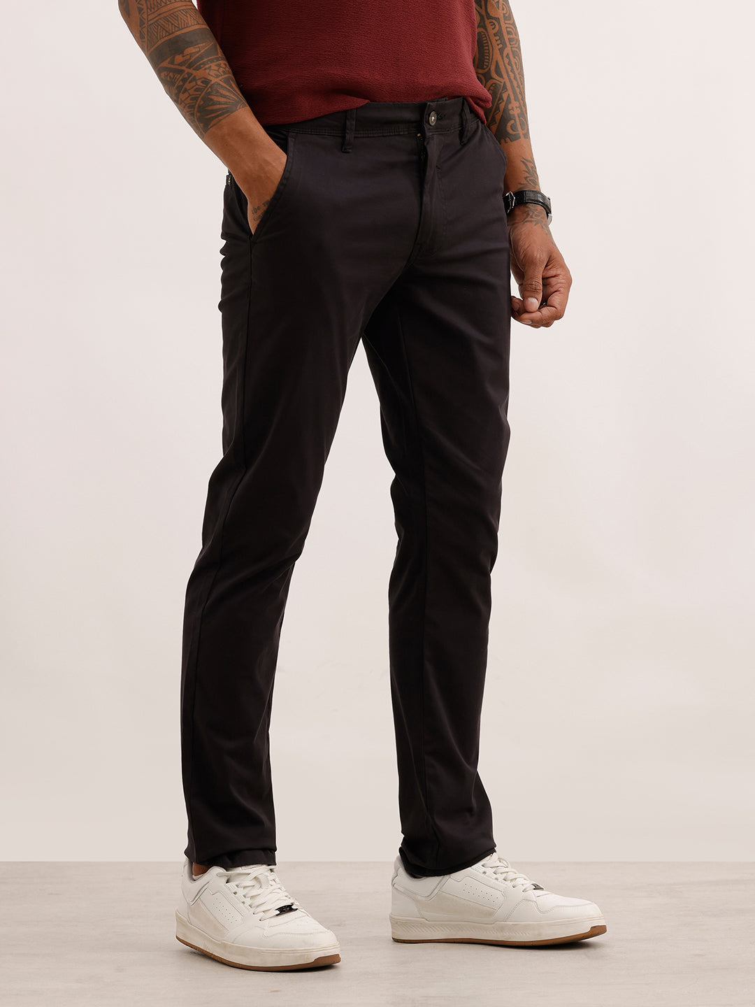 Classic Solid Slim Fit Trouser | Black | WTR0200SL4050S