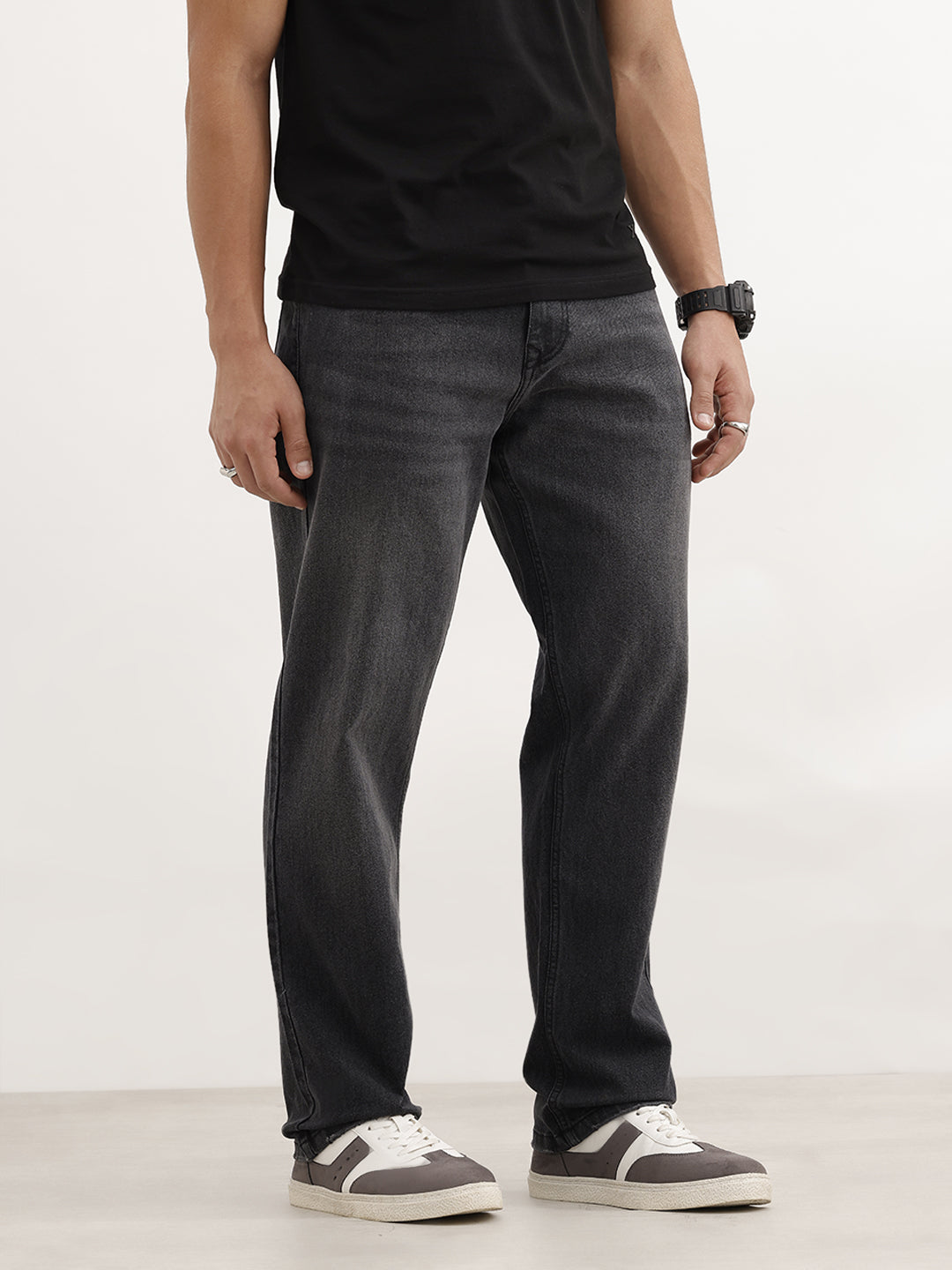 Anti Fit Faded Denim Jeans | Black
