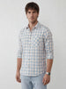 Classic Slim Fit Checkered Shirt | Blue