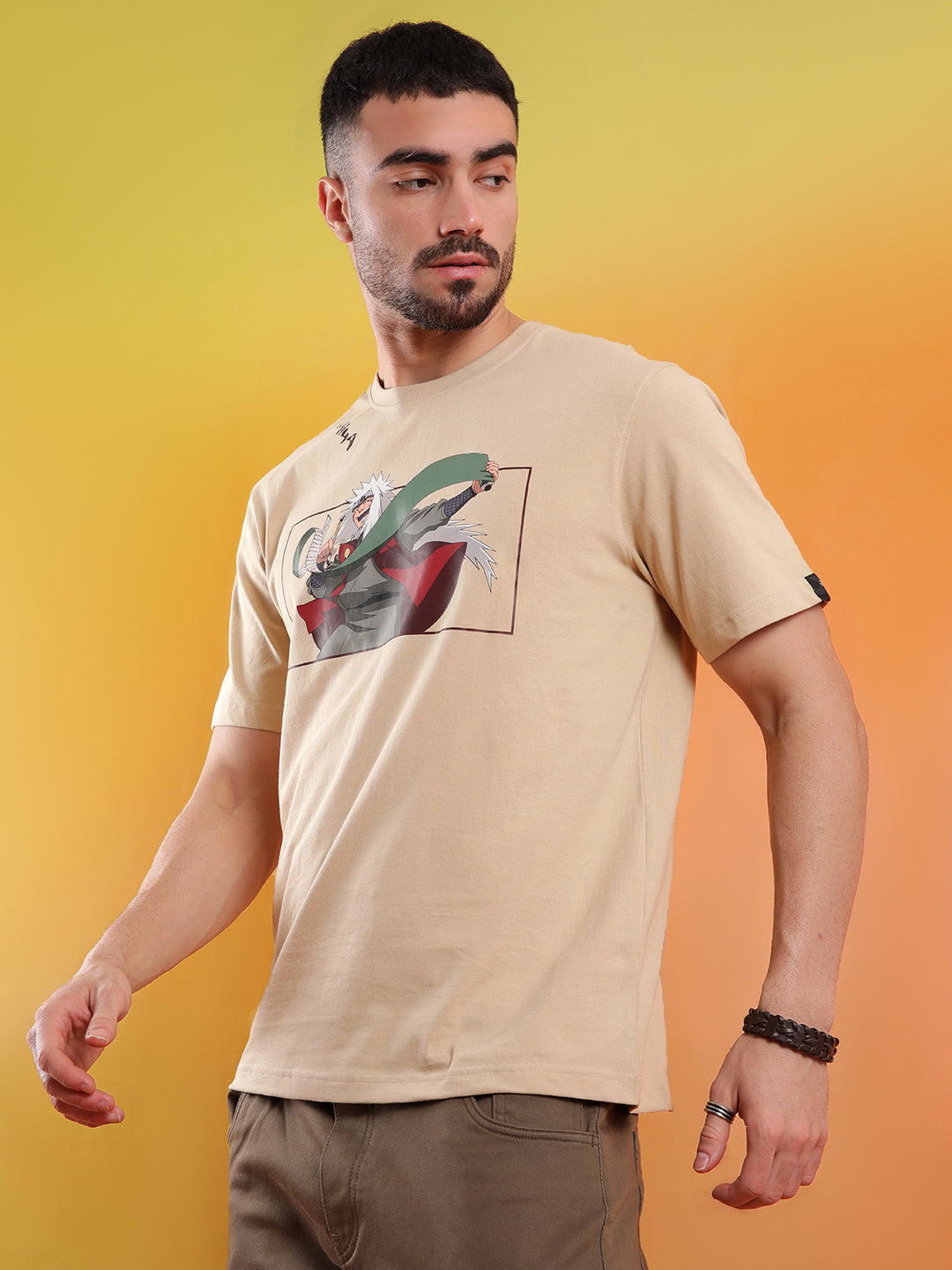 Jiraiya Sensei Beige Naruto T-Shirt