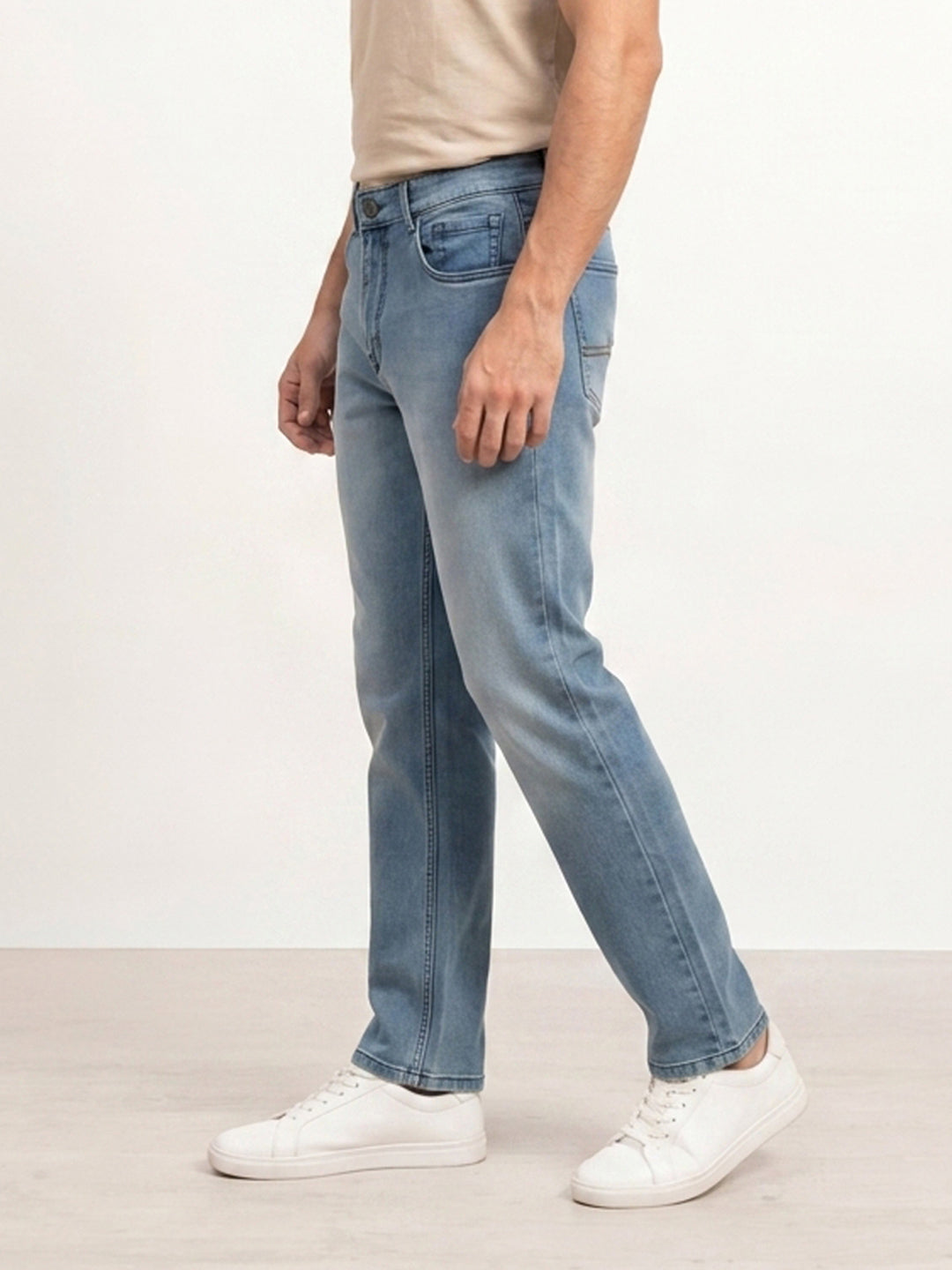Faded Anti Fit Denim Jeans | Light Blue