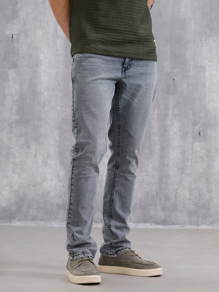 Heavy Fade Straight Fit Jeans | Light Blue