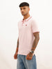 Slim Fit Tipping Collar Polo T-Shirt | Pink