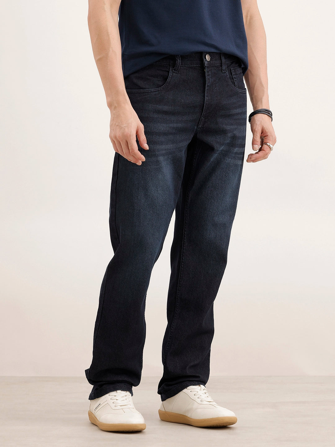 Straight Fit Denim Jeans | Blue