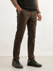 Solid Slim Fit Pleated Trouser | Olive