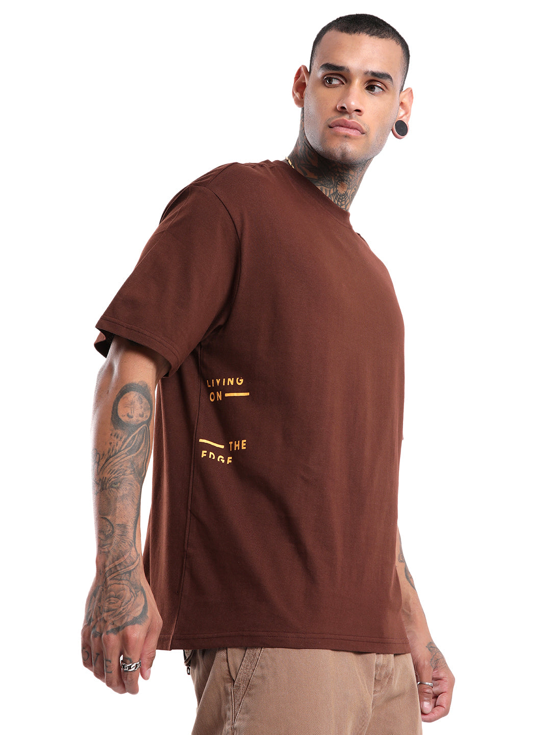 Classic Brown Back Printed T-Shirt