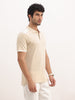 Classic Contrast Sleeve Polo T-Shirt | Beige