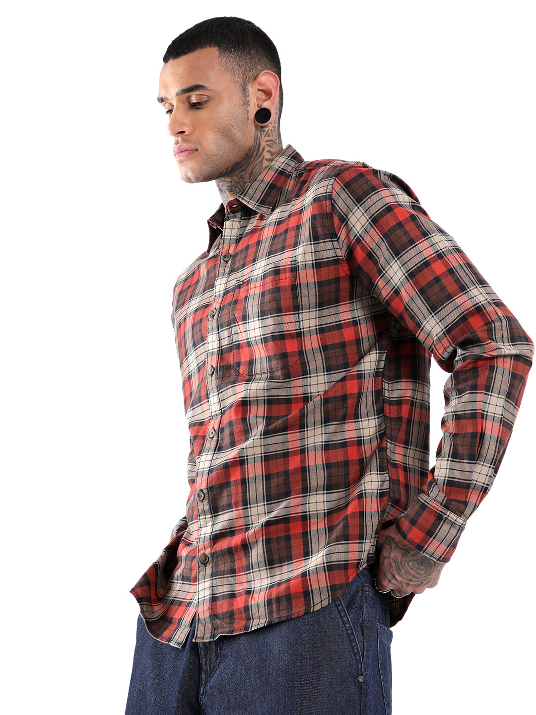 Red Vision Urban Checked Shirt