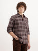 Regular Fit Checkered Shirt  | Brown