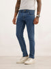 Slim Fit Solid Denim Jeans | Blue