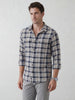 Slim Fit Checkered Shirt | Blue