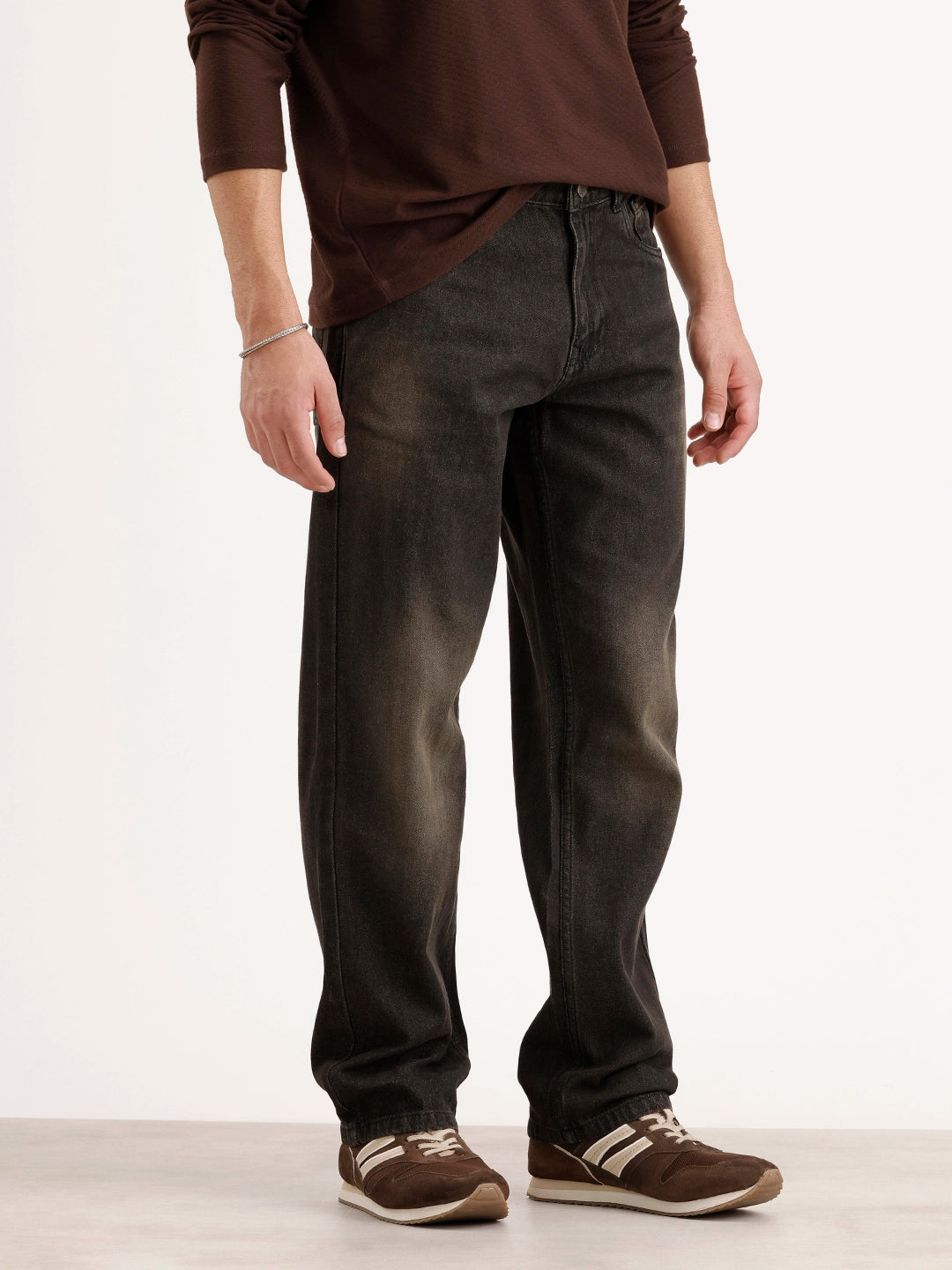 Faded Anti Fit Denim Jeans | Dark Grey