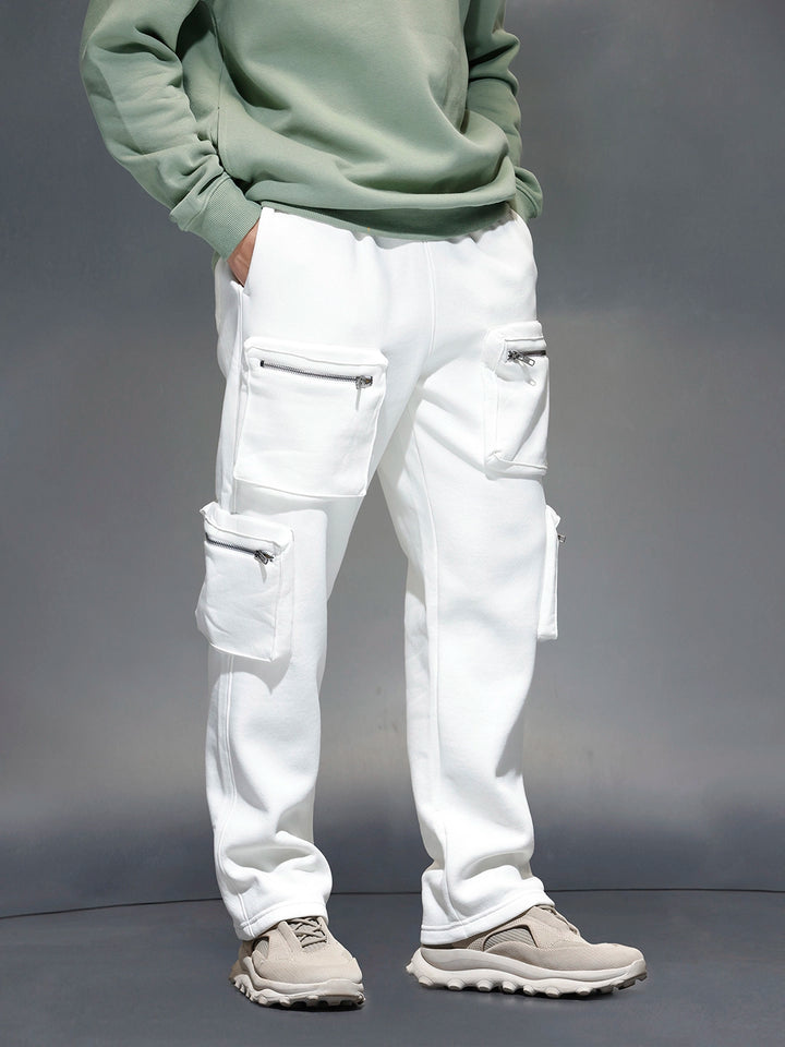 Men's Straight Fit 3D Pocket Cargo  |  Off White