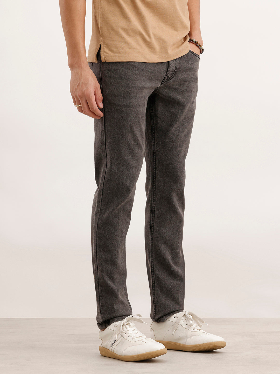 Slim Fit Faded Denim Jeans  | Dark Grey