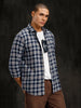 Checkered Full Sleeve Shirt  | Navy Blue