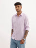 Solid Slim Fit 100% Cotton Shirt | Purple