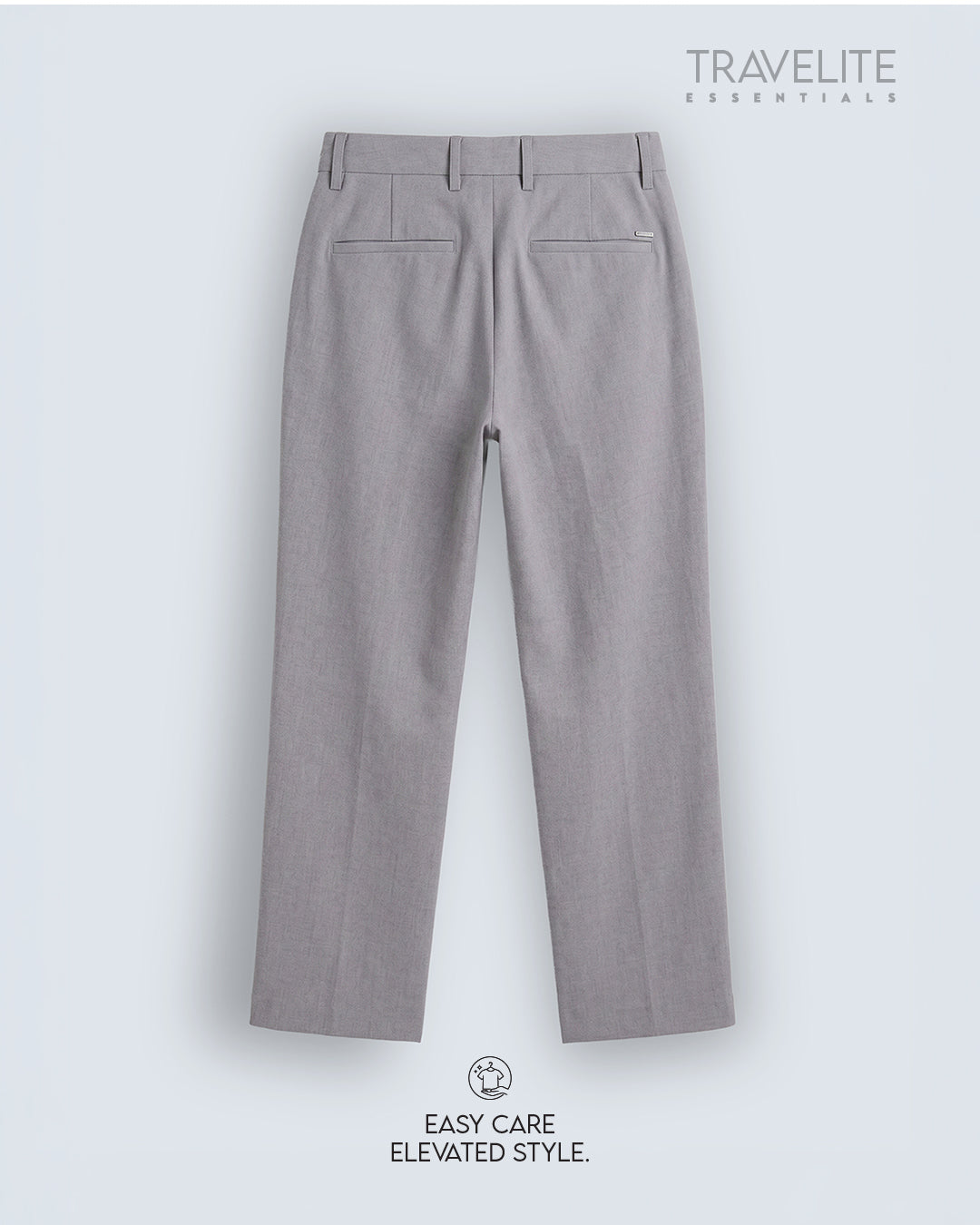 Travelite Straight Fit Trousers | Essential |  Grey