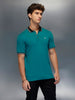 Classic Tipping Collar Polo T-Shirt   |  Teal