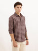 Regular Fit Full Sleeve Checkered Shirt | Brown | WWSH9165F