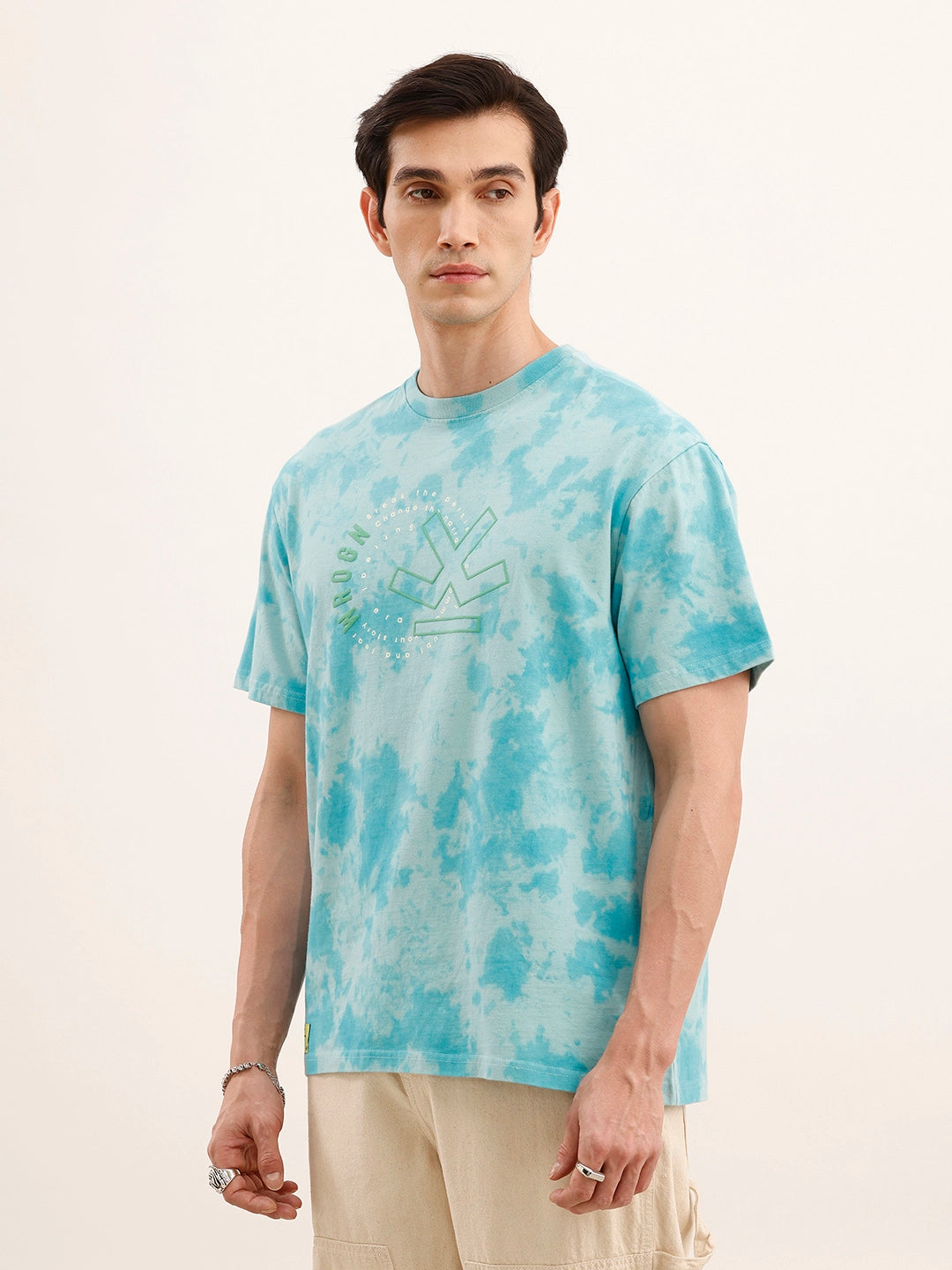 Oversized Tie & Die T-Shirt | Light Blue