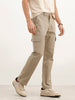 Solid Straight Fit Utility Trouser | Beige