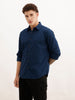Solid Slim Fit Full Sleeve Shirt | Navy Blue | WSH02FSSL0173S