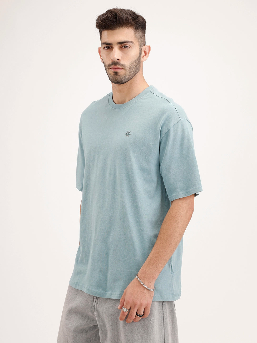 Oversized Fit Back Print T-Shirt | Green