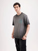Washed Puff Printed Oversized T-Shirt   |  Black