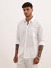Classic Regular Fit Solid Shirt | White | WRSH0635M