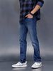 Men’s timeless blue straight-fit denim | Med Stone