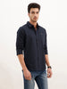 Classic Slim Fit Full Sleeve Solid Shirt | Navy Blue