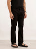 Solid Straight Fit Trouser | Black
