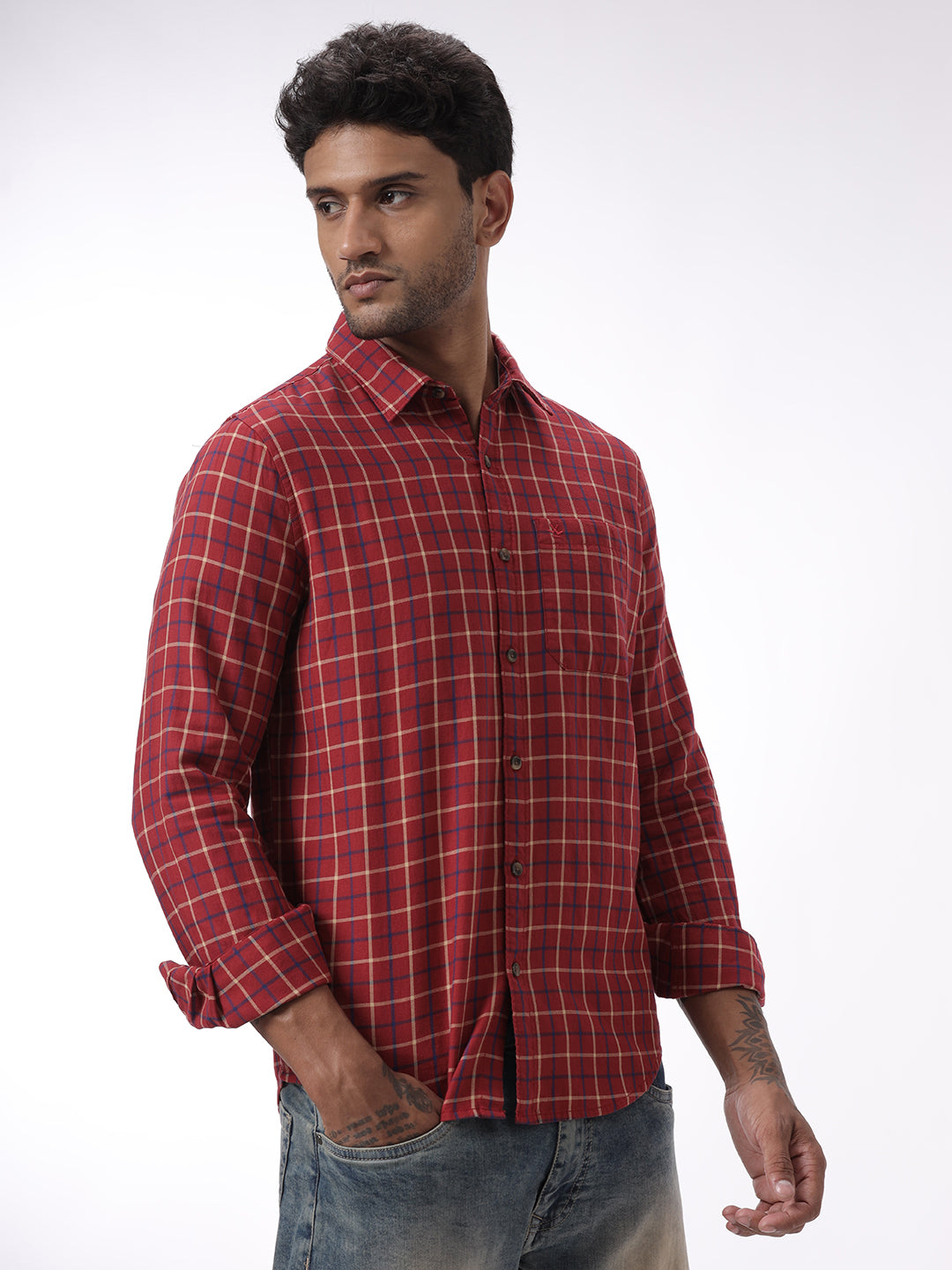 Red Rust Checked Shirt