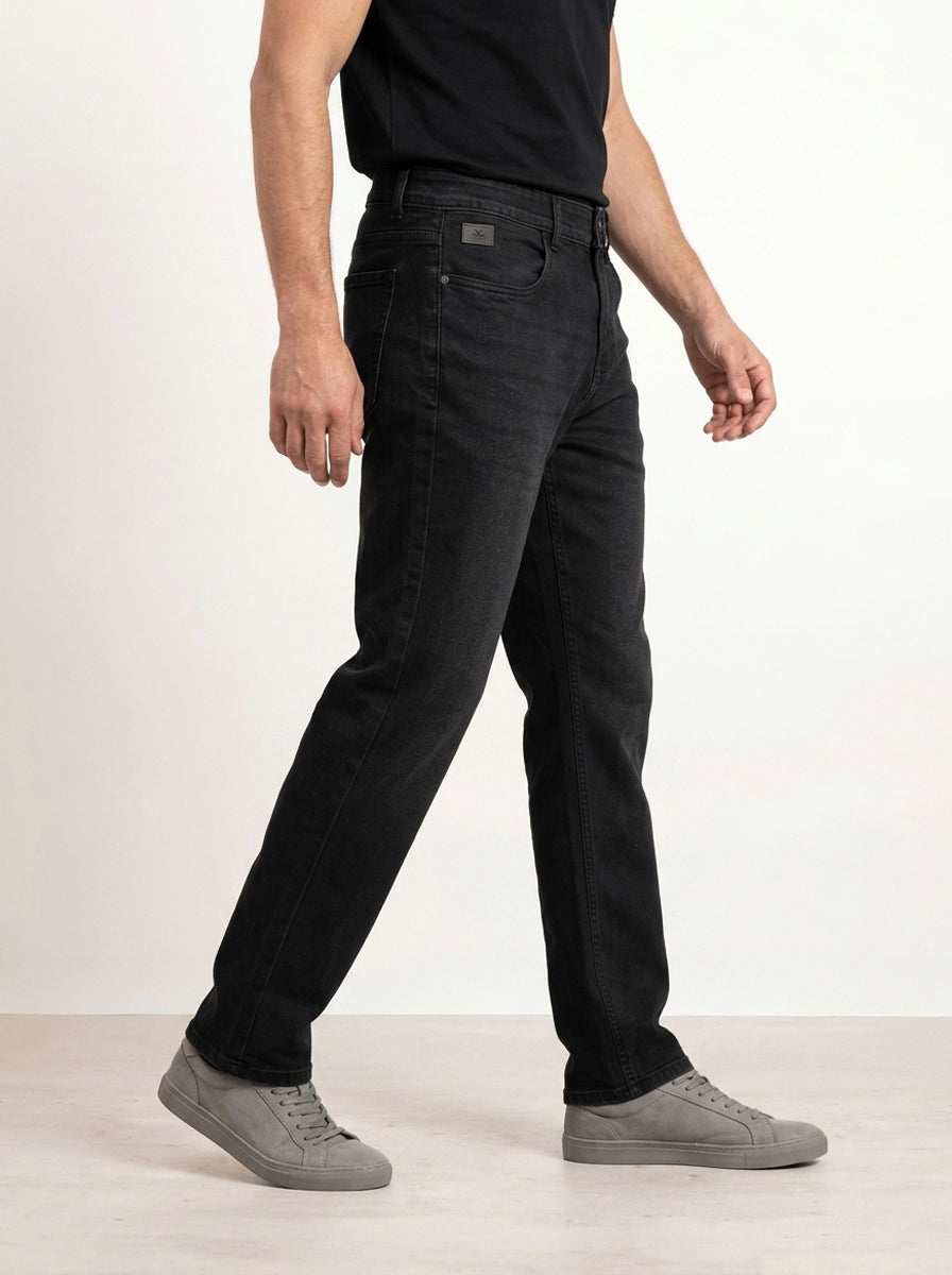Classic Relaxed Fit Denim Jeans  | Black