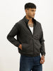 Solid Regular Fit Puffer Jacket | Grey
