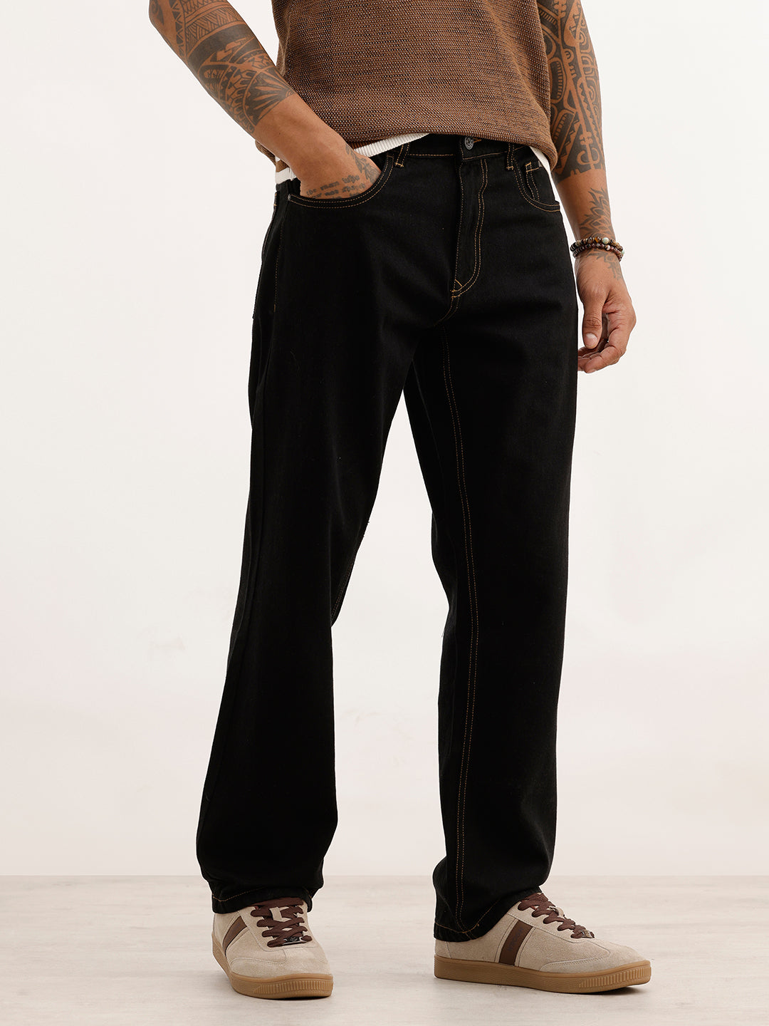 Solid Anti Fit Denim Jeans | Black