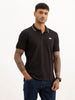 Solid Tipping Collar Polo T-Shirt | Black | WWTS230F