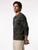 Slim Fit AOP Camo Sweatshirt | Olive