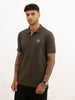 Regular Fit Solid Polo T-Shirt | Olive