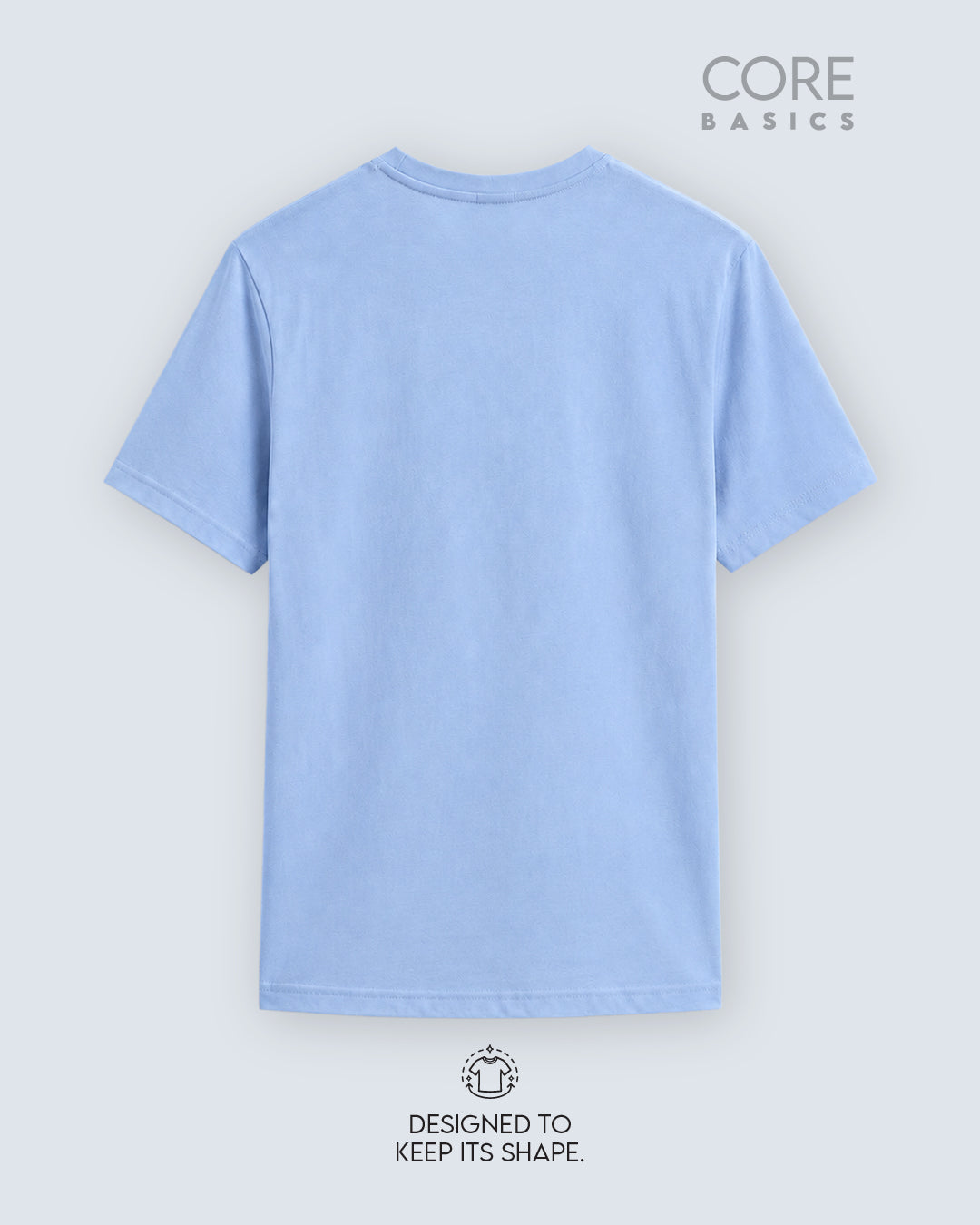 Core Basics Regular Fit T-Shirt | Essential | Light Blue