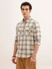 Regular Fit Double Pocket Checkered Shirt | Beige