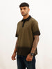 Comfort Fit Placement Printed Polo T-Shirt | Olive