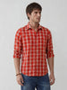 Classic Cotton Twill Checks In Slim Fit  |  Red