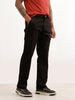 Solid Straight Fit Cargo Trouser | Black