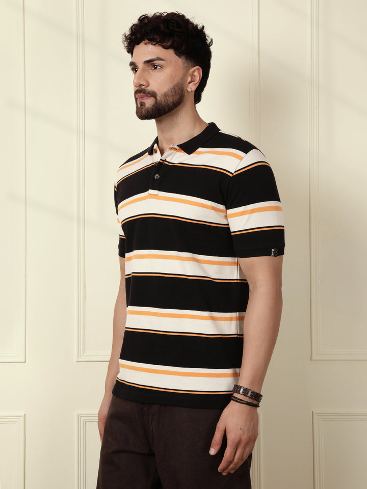 Pure Cotton Yarn Dyed Polo | Black