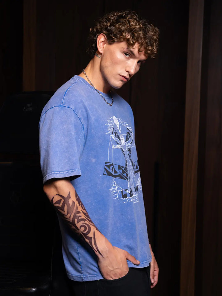 Wrogn X Aliens - The Vitruvian Man | Blue