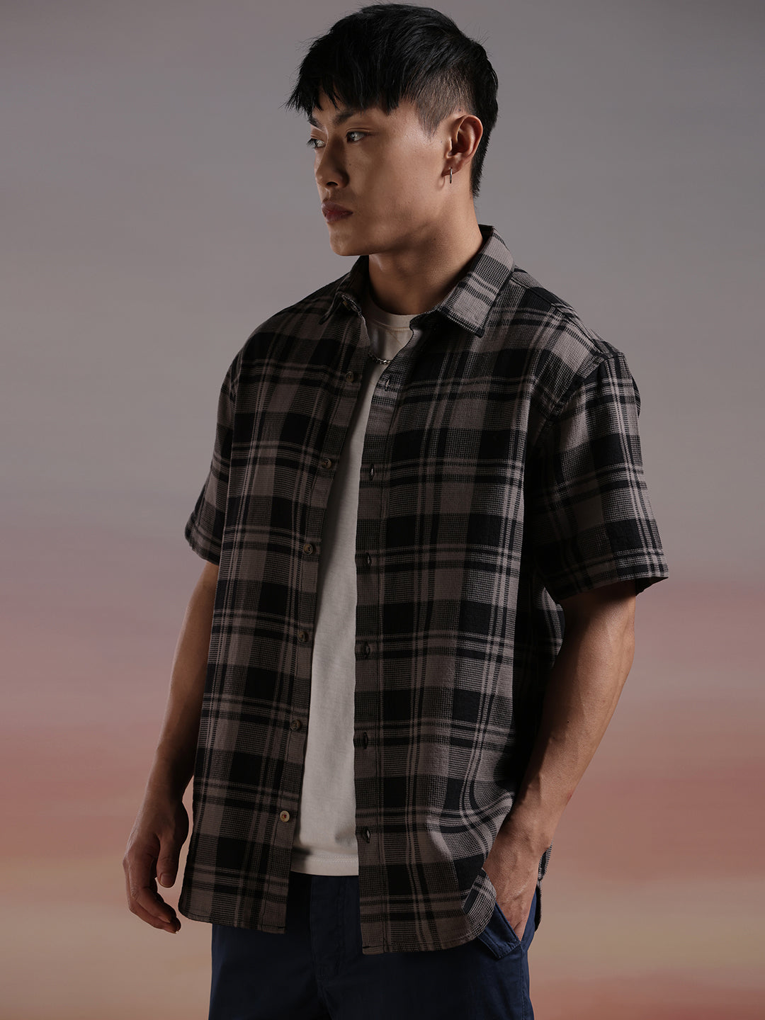 Sleek Checks Half Sleeve Shirt