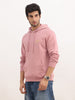 Comfort Fit Embroidery Detail Hooded Sweatshirt | Pink