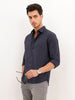 Melange Regular Fit Full Sleeve Shirt | Black